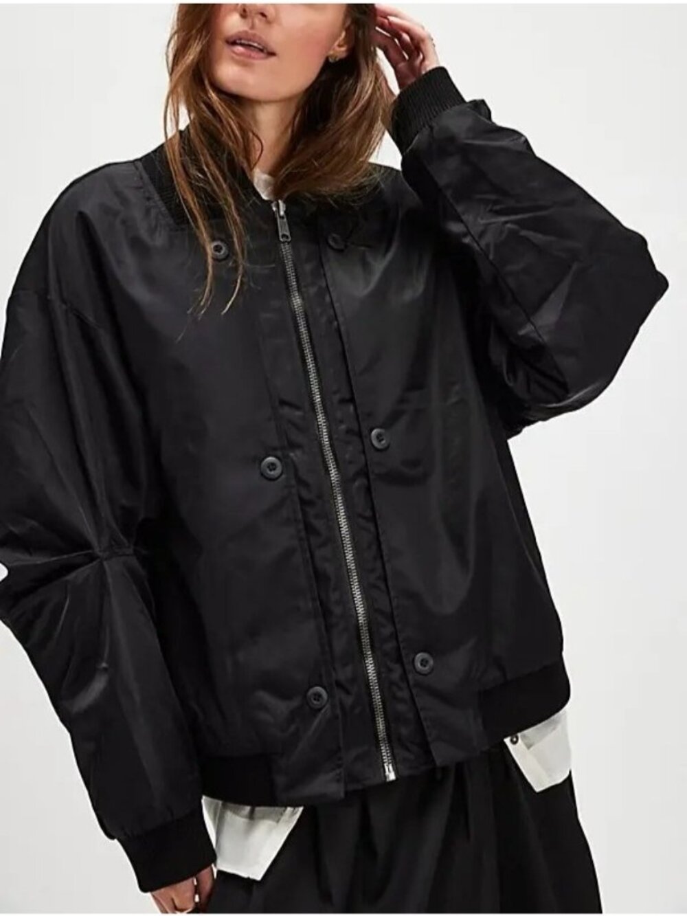 Free People Keep Sake Bomber Jacket Retro Boho Indie Grunge Y2K 90s Womens S - Picture 2 of 9